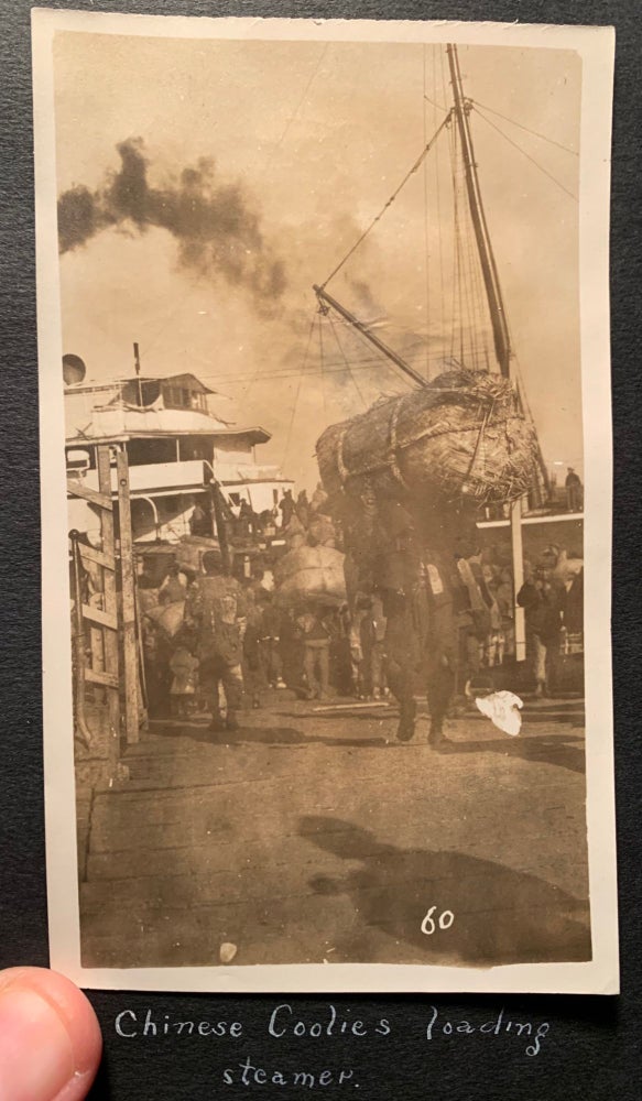 Item #1010 Photo Album USS Prometheus Tour of China, Philippines, Hawaii, Samoa, Japan, Alaska and the Panama Canal ca 1915-1916
