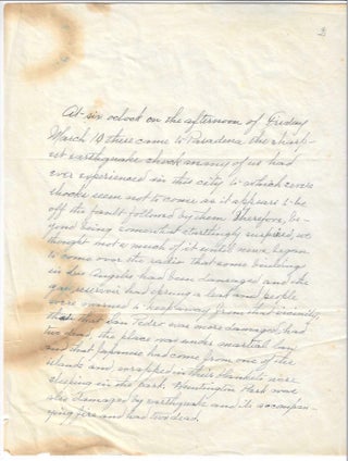 Item #1025 [Californiana] Manuscript Letter by Sarah “Ada” Hall-Bacon-Jackson re the Long...