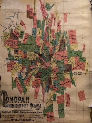 Tonopah Mining District Nevada Wall Map--1907
