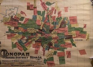 Tonopah Mining District Nevada Wall Map--1907