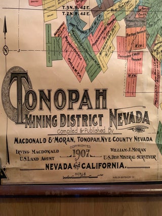 Tonopah Mining District Nevada Wall Map--1907