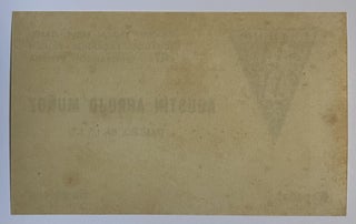 Unique 1946 Cork Bookplate and Business Card of Agustín Arrojo Muñoz