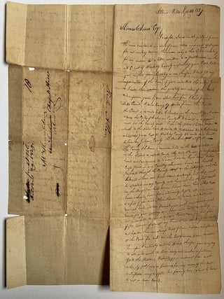 ALS with Wake Forest Postmark, Discussing Search for a Wife and Land Speculation, N. L. Allen, Totten’s Wells, Kentucky, Sept. 12, 1829