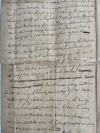 ALS with Wake Forest Postmark, Discussing Search for a Wife and Land Speculation, N. L. Allen, Totten’s Wells, Kentucky, Sept. 12, 1829