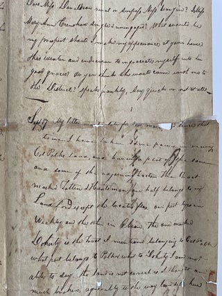 ALS with Wake Forest Postmark, Discussing Search for a Wife and Land Speculation, N. L. Allen, Totten’s Wells, Kentucky, Sept. 12, 1829