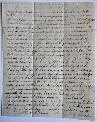 Item #1215 1842 Pennsylvania Manuscript Letter to Judge William Jessup From his Wife. Amanda...