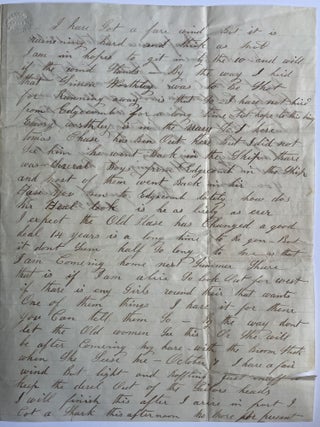 Manuscript Letter Discussing 1864 Presidential Election, “Niger War”, Women, California, etc., signed by J. M. Gove, Aboard the Barque Nahumkeag, October 3, 1864