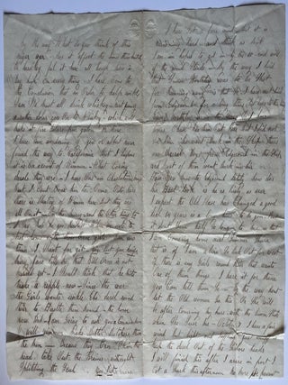 Manuscript Letter Discussing 1864 Presidential Election, “Niger War”, Women, California, etc., signed by J. M. Gove, Aboard the Barque Nahumkeag, October 3, 1864