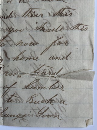 Manuscript Letter Discussing 1864 Presidential Election, “Niger War”, Women, California, etc., signed by J. M. Gove, Aboard the Barque Nahumkeag, October 3, 1864
