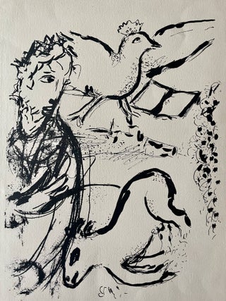 Lithograph, Fine Art] Seven Marc Chagall Lithographs from the Bible Series. Marc Chagall.