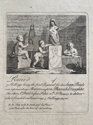 Item #1252 Four William Hogarth Engraving Subscription Tickets, circa 1730-1757. William Hogarth