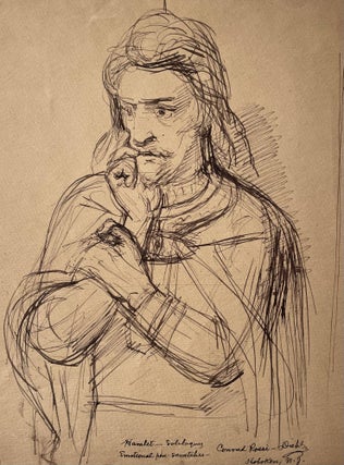 Shakespeare] Conrad Rossi-Diehl Signed Hamlet Soliloquy Drawing