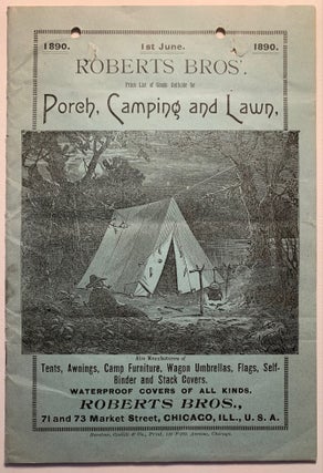 Item #1263 Roberts Bros' Price List of Goods Suitable for Porch, Camping and Lawn--June 1890