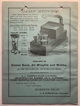 Roberts Bros' Price List of Goods Suitable for Porch, Camping and Lawn--June 1890