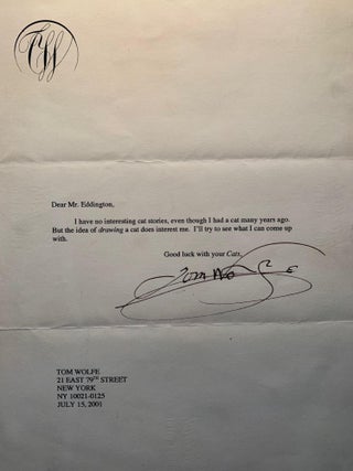 Five Letters from Author Tom Wolfe to Salt Lake City Artist and Educator Pat Eddington 1979-2001
