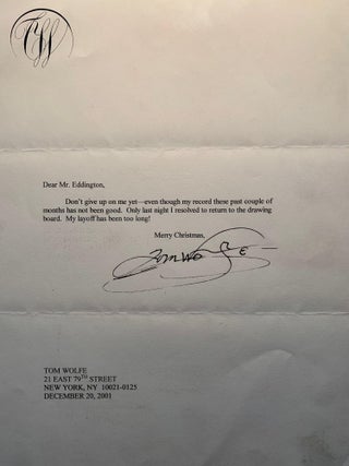 Five Letters from Author Tom Wolfe to Salt Lake City Artist and Educator Pat Eddington 1979-2001