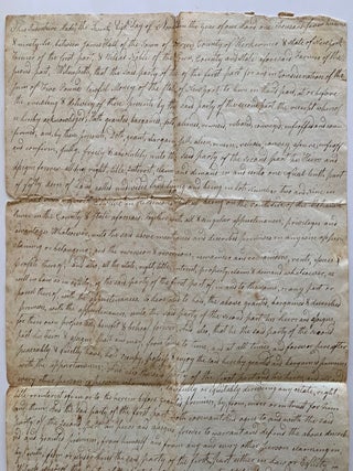 [New York][18th Century Hand-made Paper] 1796 Indenture with Rare 1793 Watermark on Paper from Philadelphia