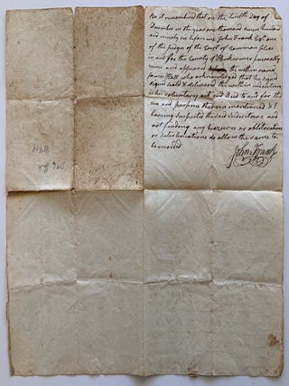 [New York][18th Century Hand-made Paper] 1796 Indenture with Rare 1793 Watermark on Paper from Philadelphia
