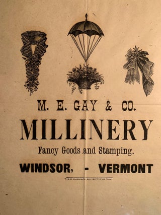 Item #1351 [Vermont] M.E. Gay & Co. Millinery Advertisement