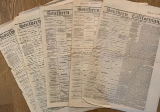 Item #1355 [California, Newspapers] Six 1873 Issues of the Southern Californian Newspaper