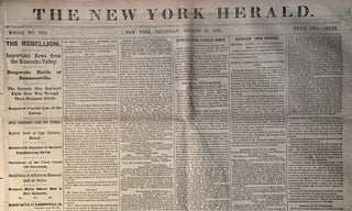 Civil War] 15 Issues of the New York Herald Newspaper August-September 1861