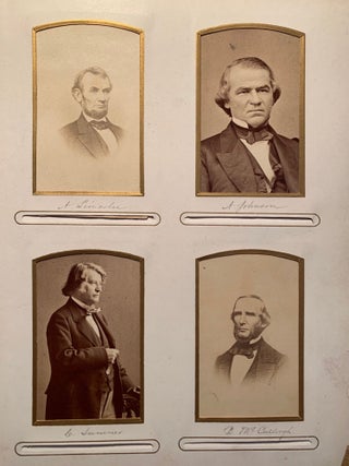 Item #1377 Civil War Era CDV Album with 120 Images--Lincoln, Assassination Chair, Booth,...