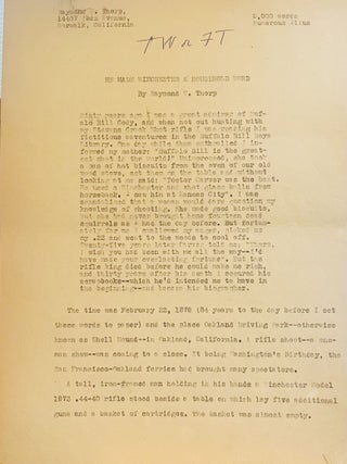 [Western Americana] [Bat Masterson] [Wyatt Earp] [Buffalo Bill Cody] Archive of Western Author and Historian Carl Breihan