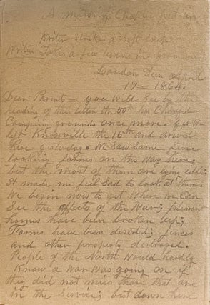 Item #1394 [Militaria] [American Civil War] [Memoirs] Manuscript of Union Corporal Erastus...