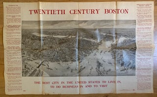 Item #1402 [Birds' Eye-view with Description] Twentieth Century Boston--the Best City in the...
