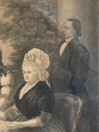 Stipple Engraved Lithograph of "The Washington Family"
