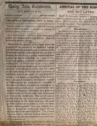 Daily Alta California Vol. V No. 304 San Francisco, November 2, 1854