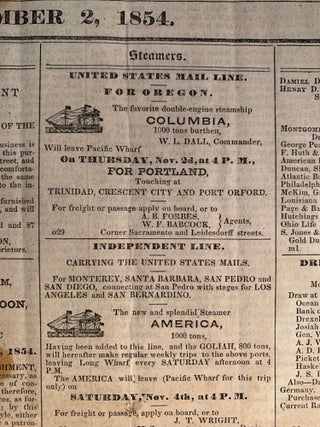Daily Alta California Vol. V No. 304 San Francisco, November 2, 1854