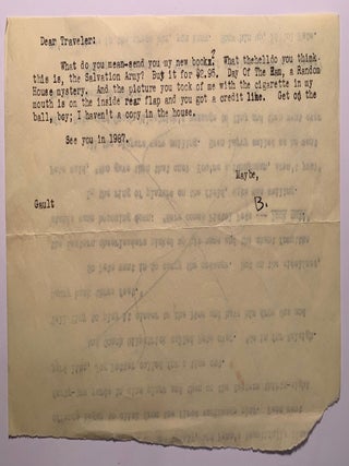Small Literary Archive of William Gault Letters--1954 to 1956 to Photographer, Poet and Beat Anthologist Arthur Knight