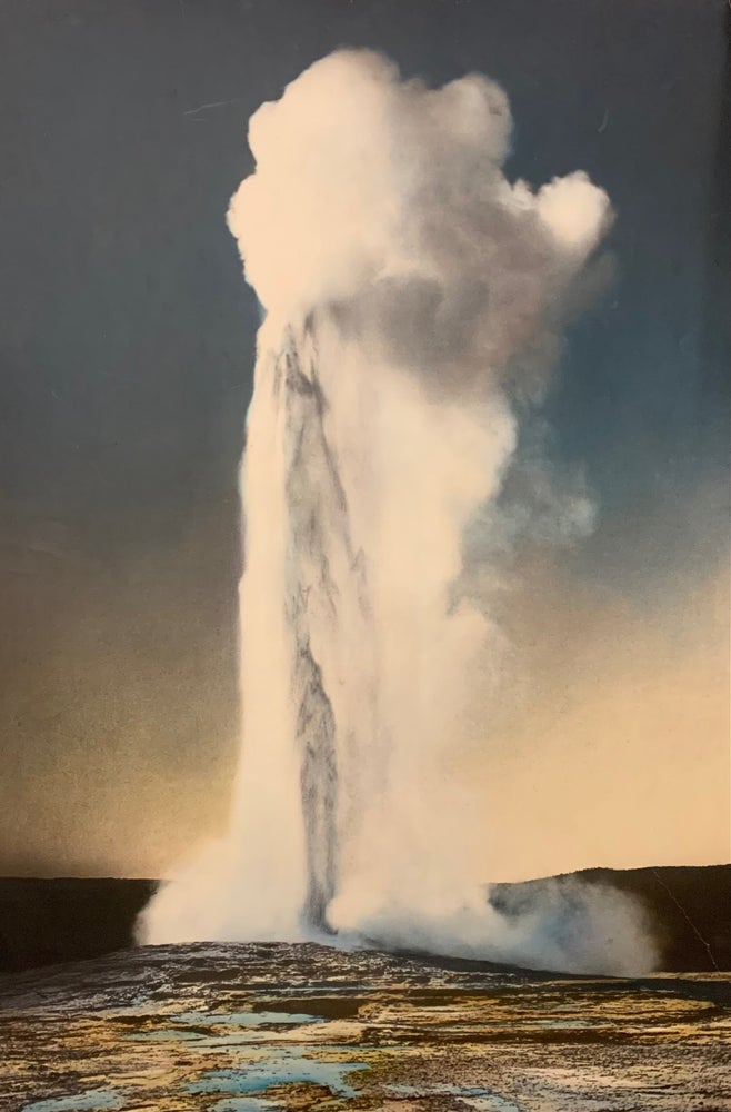 Item #154 Old Faithful Geyser, 150 Ft. [Large Format Hand Colored Silver Print]. F. Jay Haynes.