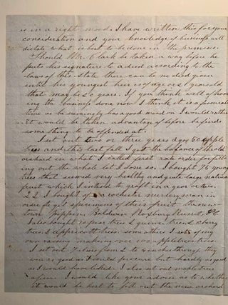 [Fruit Growing][Farming][Education] Mid-nineteenth Century Correspondence Between Honorable Nathaniel Goodwin of Hartford, Connecticut and the Extended Brown Family of Henderson, Jefferson County, New York 1849-1855