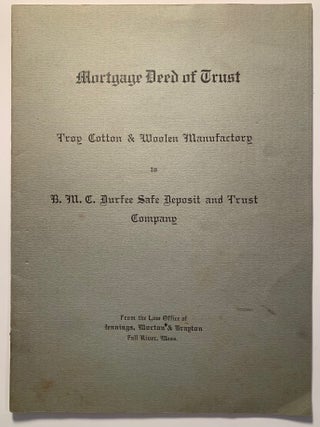 [Cotton][Manufacturing] Two Massive Bound Ledgers for Troy Cotton & Woolen Manufactory, Fall River, Massachusetts 1885-1887, 1892-1897