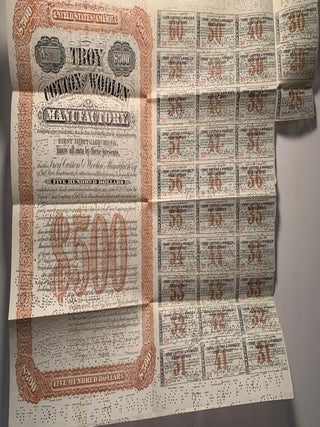 [Cotton][Manufacturing] Two Massive Bound Ledgers for Troy Cotton & Woolen Manufactory, Fall River, Massachusetts 1885-1887, 1892-1897