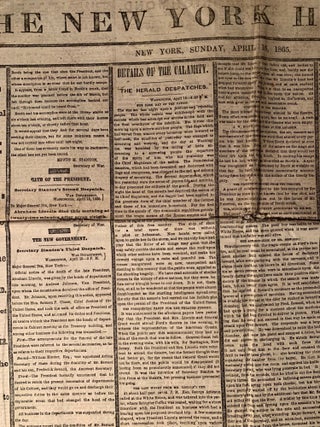 [Lincoln Assassination] New York Herald Newspaper Sunday April 16, 1865