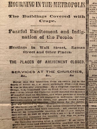 [Lincoln Assassination] New York Herald Newspaper Sunday April 16, 1865