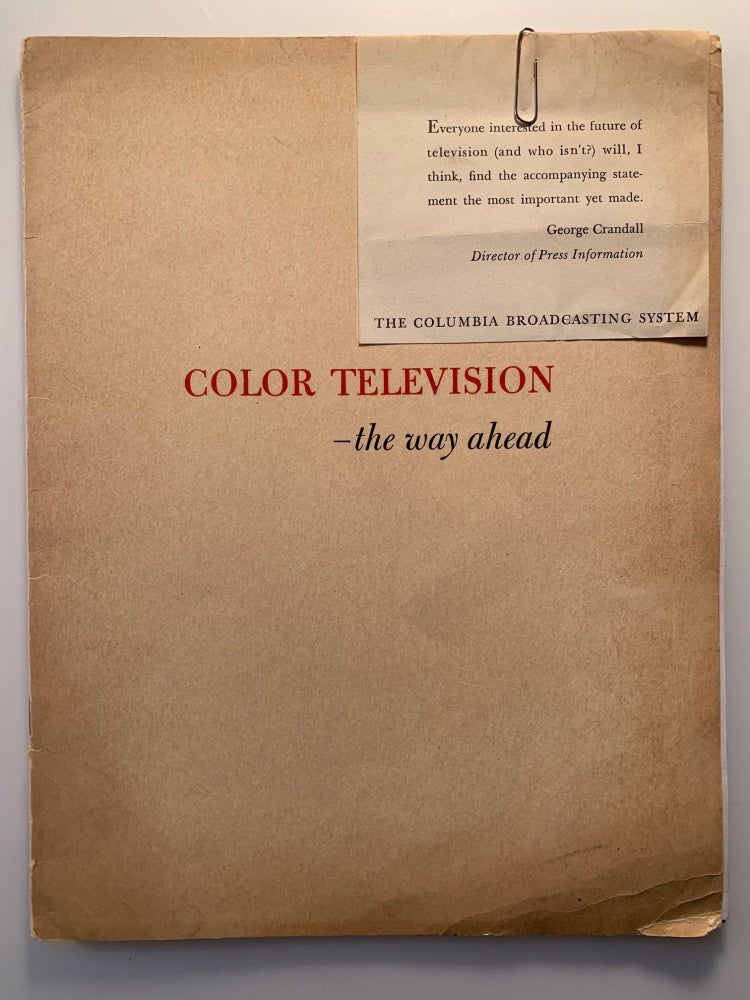 Item #185 Color Television--the way ahead. Frank Stanton.