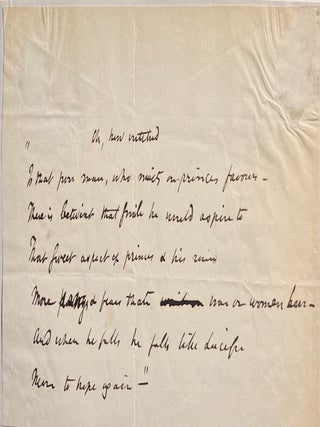 Item #1852 Shakespeare Quote Handwritten by John Howard Payne. John Howard Payne