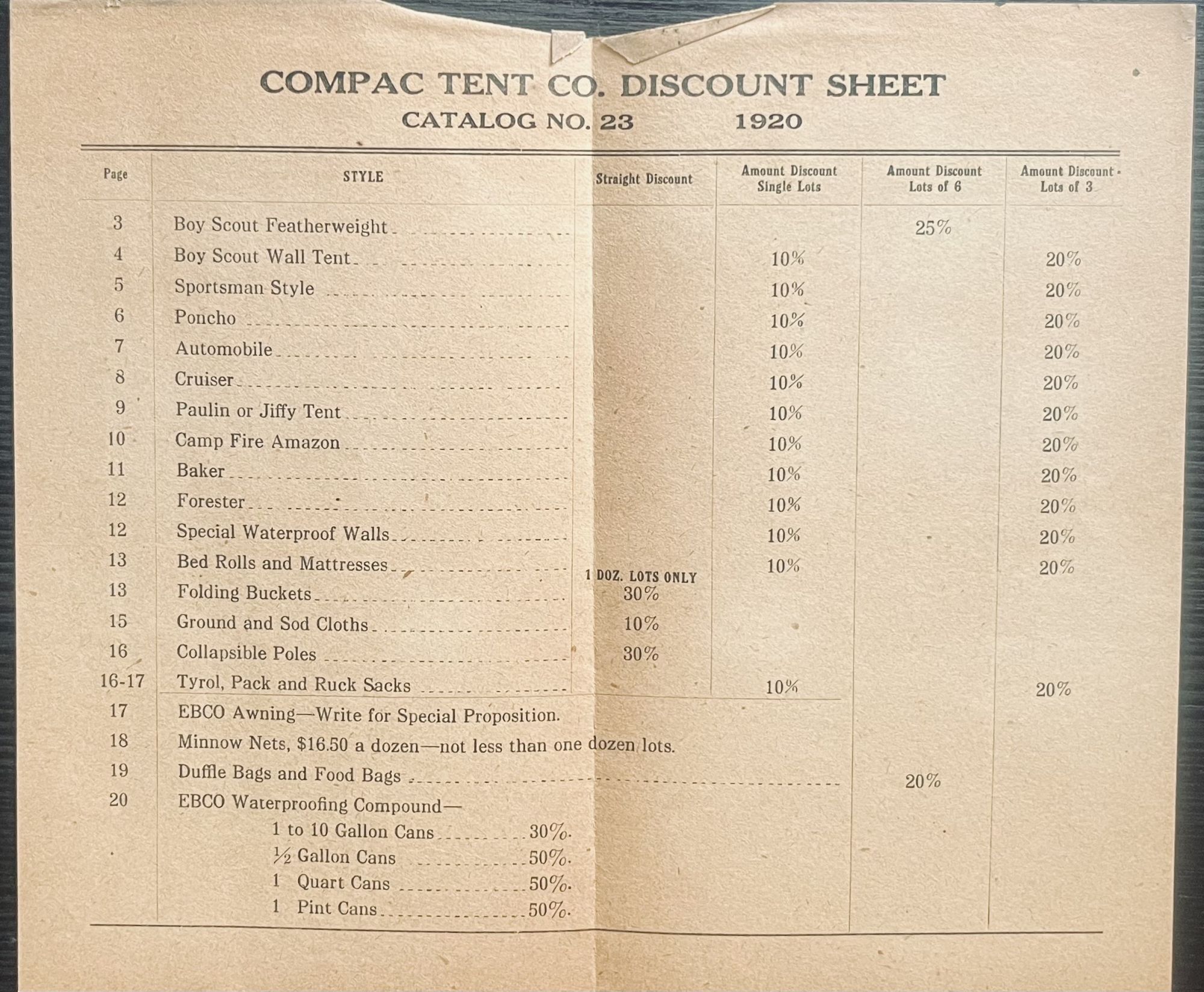 Compac Sales Compac Tent Company Sales Brochure
