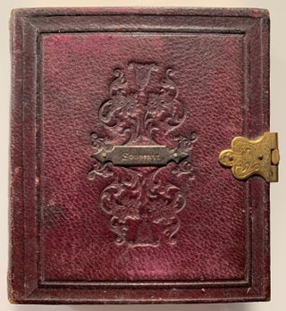Double-Portrait Daguerreotype Leather Case with Woman and Man Daguerreotypes