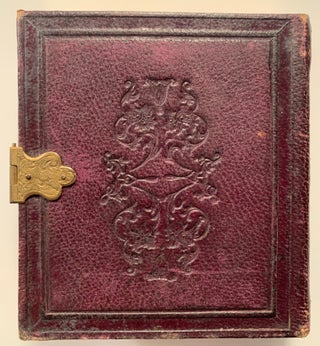 Double-Portrait Daguerreotype Leather Case with Woman and Man Daguerreotypes