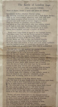 Archive of Poet John Penrose Angold with "Collected Poems" Published in 1952