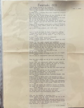 Archive of Poet John Penrose Angold with "Collected Poems" Published in 1952