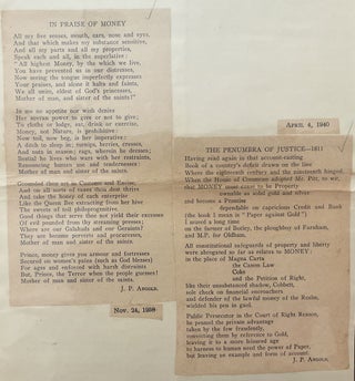 Archive of Poet John Penrose Angold with "Collected Poems" Published in 1952