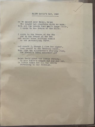 Archive of Poet John Penrose Angold with "Collected Poems" Published in 1952