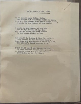 Archive of Poet John Penrose Angold with "Collected Poems" Published in 1952