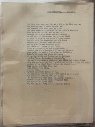 Archive of Poet John Penrose Angold with "Collected Poems" Published in 1952